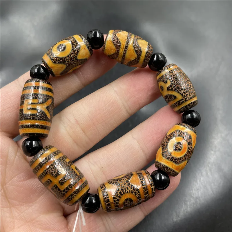 

Браслет с бусинами Sky Tube, тибетский ретро старинный Агат