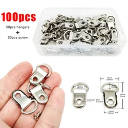 Premium Picture Frame Hanging Kit - Includes 100 Hooks and Screws (100pcs one box)