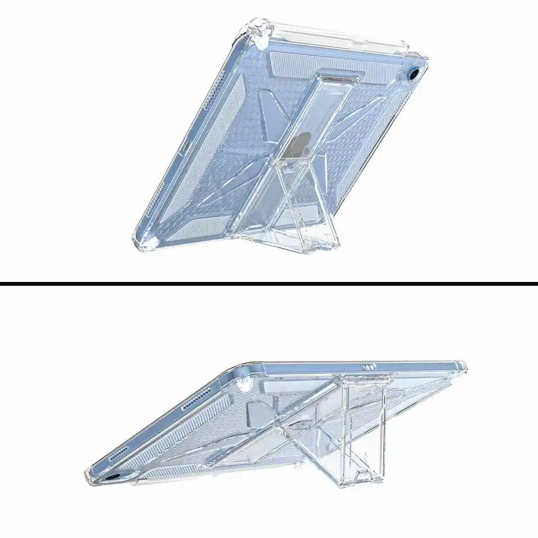 Silicone Shockproof Transparent TPU Tablet Back Cover Holder