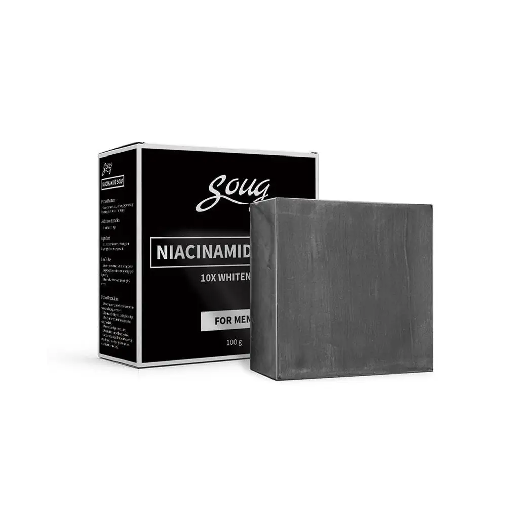 

Niacinamide Soap Anti Acne Bamboo Charcoal Powder Soap Bar Moisturizing Whitening Soap for Skin Care and Skin Repair 100g