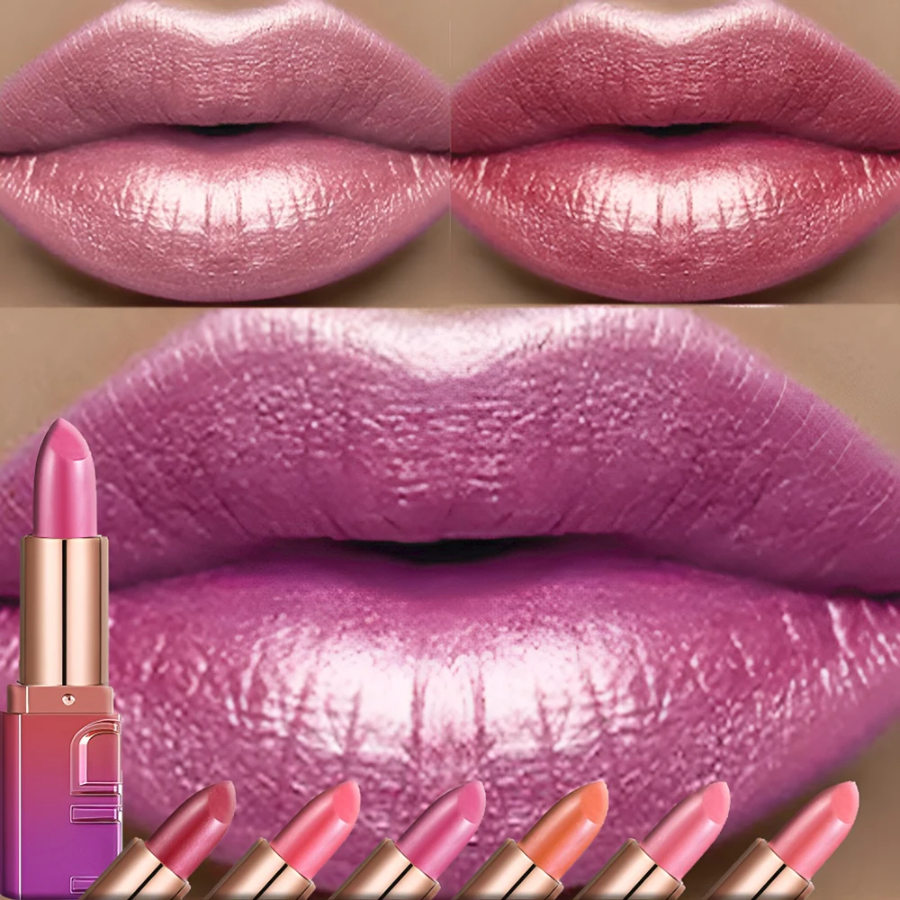 Schimmernder Perlglanz Lippenstift Mit Goldpartikeln Metallic_voghion.com