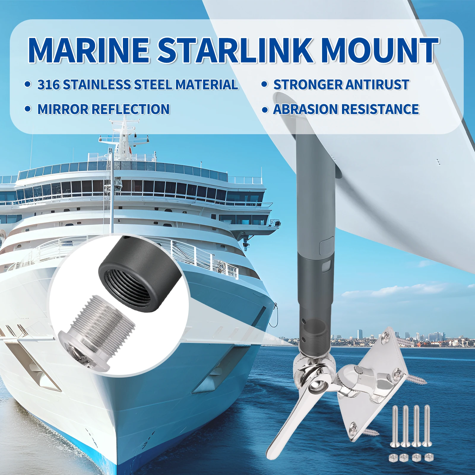 Aluminium Alloy Satellite Dish Antenna Mount for Starlink V2
