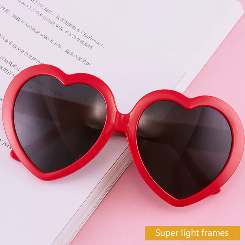 

Women's Red Heart Sunglasses,Fun And Cute Heart Sunglasses For Bachelorette Party Bulk Romantic Confession Sunglasses
