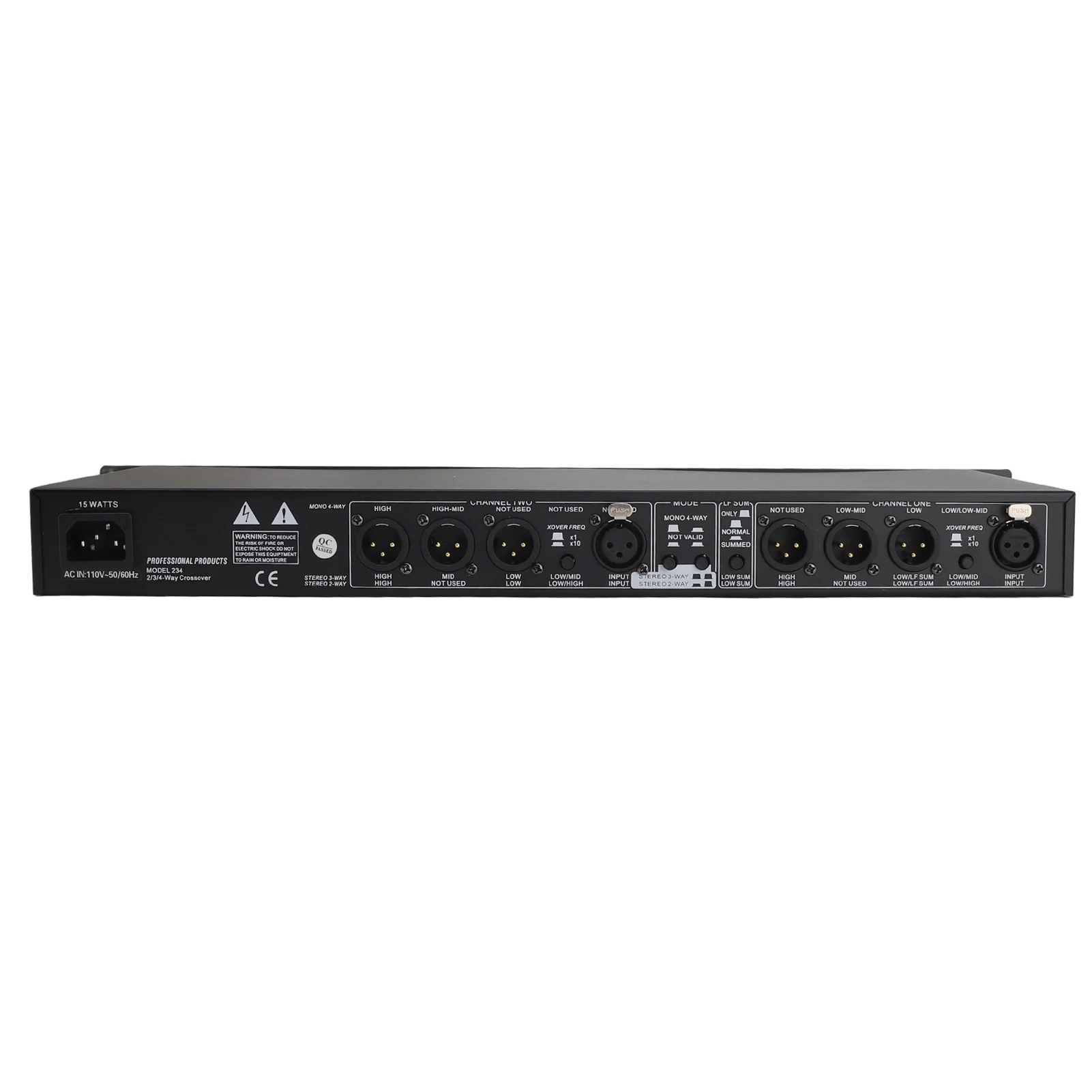 234XL Crossover Professional Stereo 2/3 Way Mono 4 Way Crossover for Outdoor Stage Performance