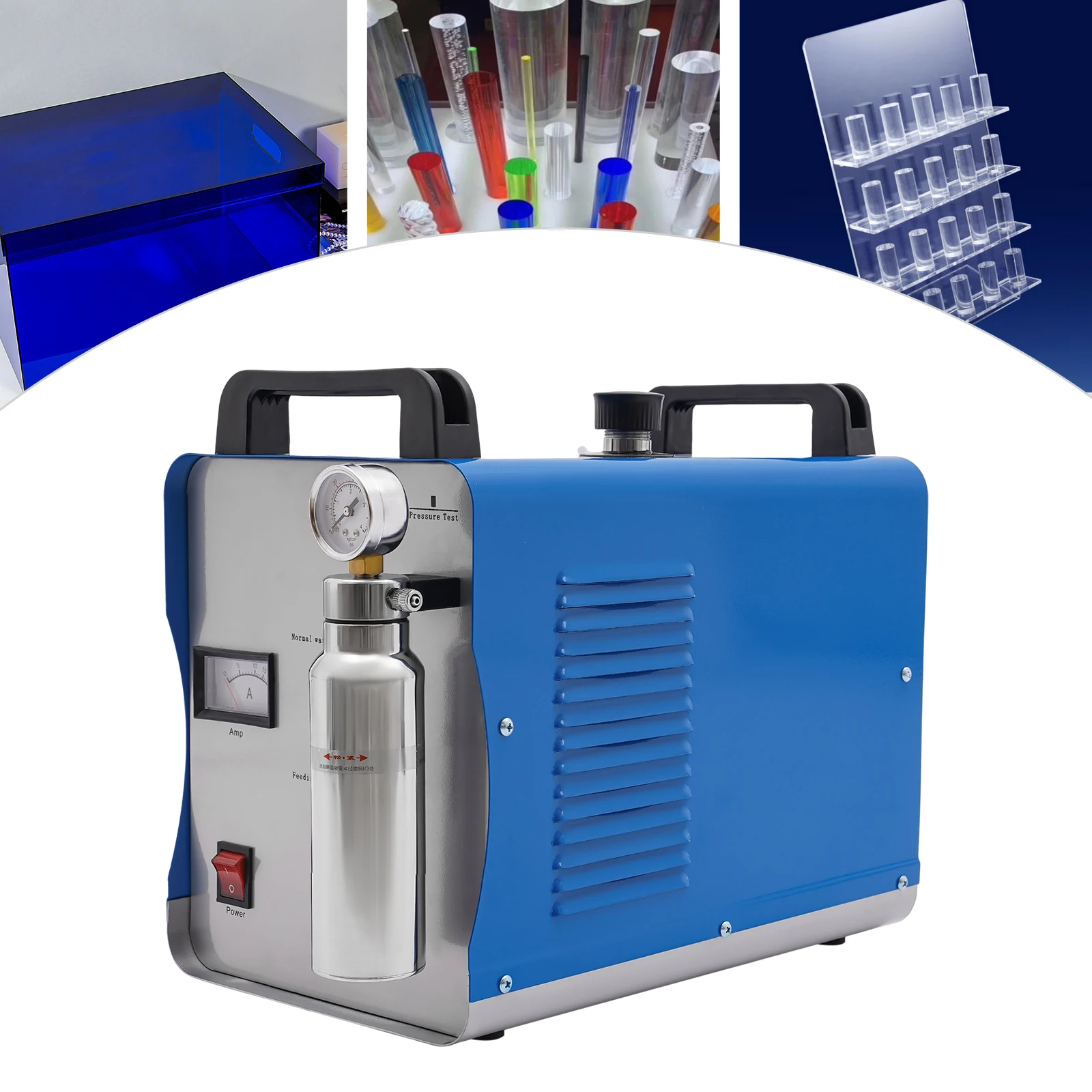 Acrylic Polishing Machine Polisher w/Flame Torch H180 95L/h Oxygen-Hydrogen Generator Water Welder HHO 2
