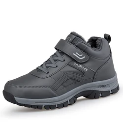 Unisex Waterproof Plush Ankle Boots - Comfortable Winter Slip-On Footwear - 45 (Gray)