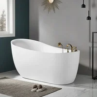 Modern Interior Free Stand Alone Acrylic Bathtub Bath Tub Bathroom Freestanding Alone Soaking Bathtubs 2