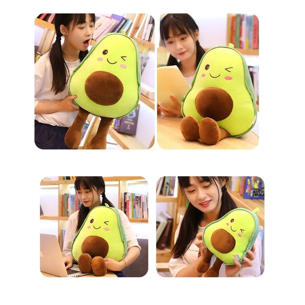 Child Baby Girl Birthday Gift Kawaii Sleeping Pillow Creative Soft Avocado Plush Toy Comfortable Fruit Rag Doll Cushion 3