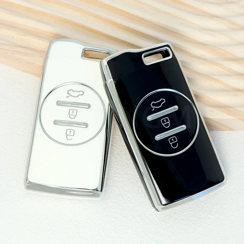 Elegant TPU Car Key Fob Holder Protector - Fashionable Auto Shell Cover Accessory
