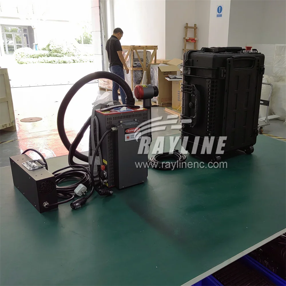RAYLINE Handheld Portable Pulse Laser Cleaning Machine Type Light Weight Pulsed Rust Removal Cleaning Rust Removal Metal