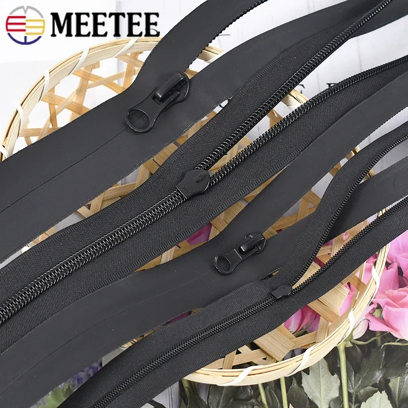 5# TPU Waterproof Zipper Reverse Zip Pull Slider Invisible Nylon Zippers for Sewing Outdoor Jacket Bags Zips Repair Accessories