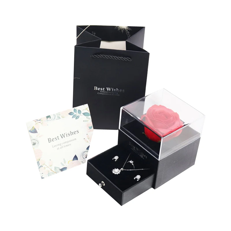 Christmas Gift Box Rose Flower Box Artificial Flower Girl Birthday Weeding Mothers Day Party&Event Valentines Day Gifts