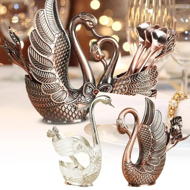 

Kitchen Organizer For Fork Spoon Holder Alloy Spoon And Fork Holder Decorative Sturdy Exquisite Rustproof Silverwar Accessories