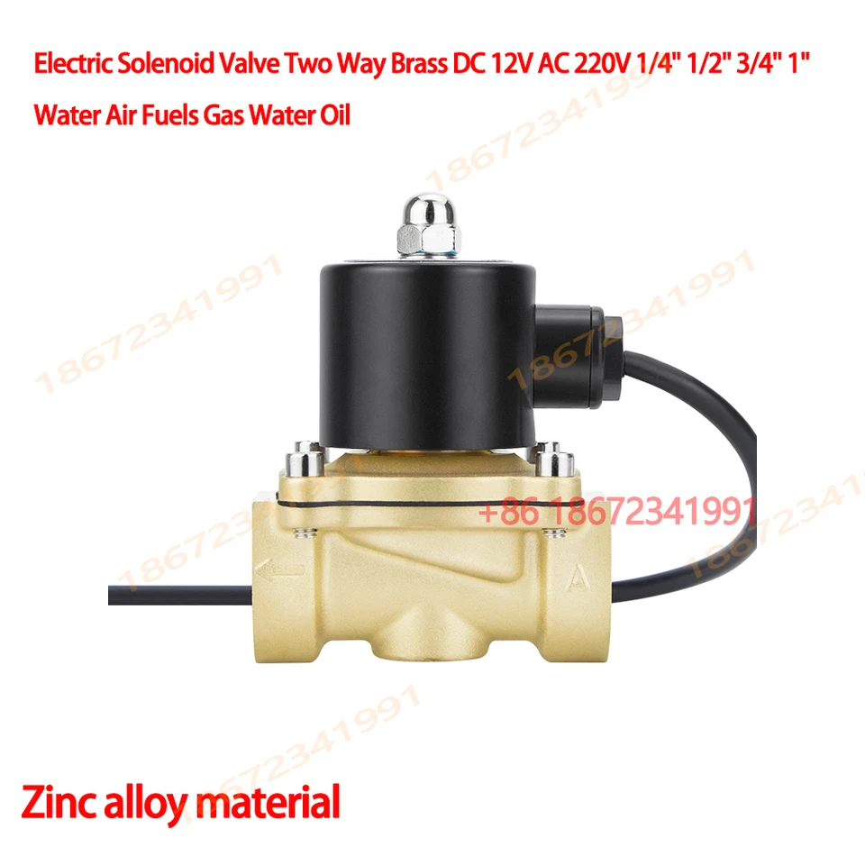 Elektrisches Magnetventil, Wasserventil 3/4 Zoll DC 24V