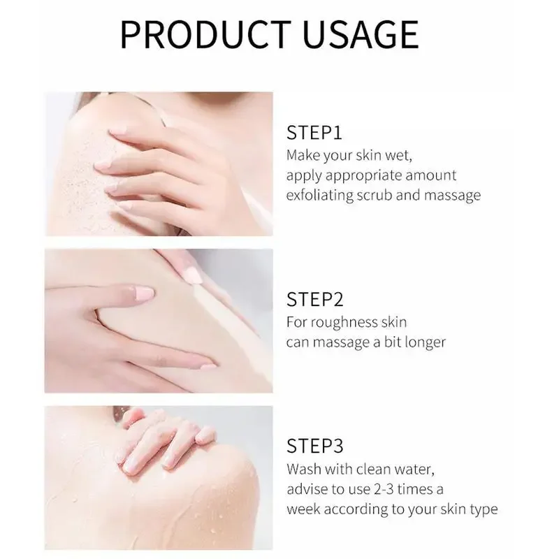 Body Scrub 100g Face Body Skin Scrub Deep Cleansing Exfoliating Hydrating Cream Mud Exfoliating Gel Body Lotion