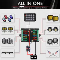 Universal 12/8 Gang Switch Panel RGB Led Work Light DIY Bar Switches Box Controller for Universal Cars Truck Boat UTV 4X4 4WD - Image 6