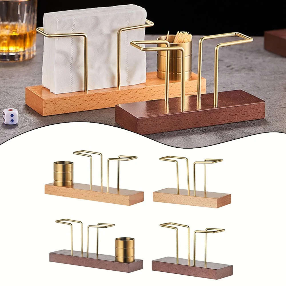 

Napkin Holder Wood Tissue Paper Holder Rack Tissue Box Shelf Storage Toothpick Box Kitchen Desktop Organizer Tableware Supplies