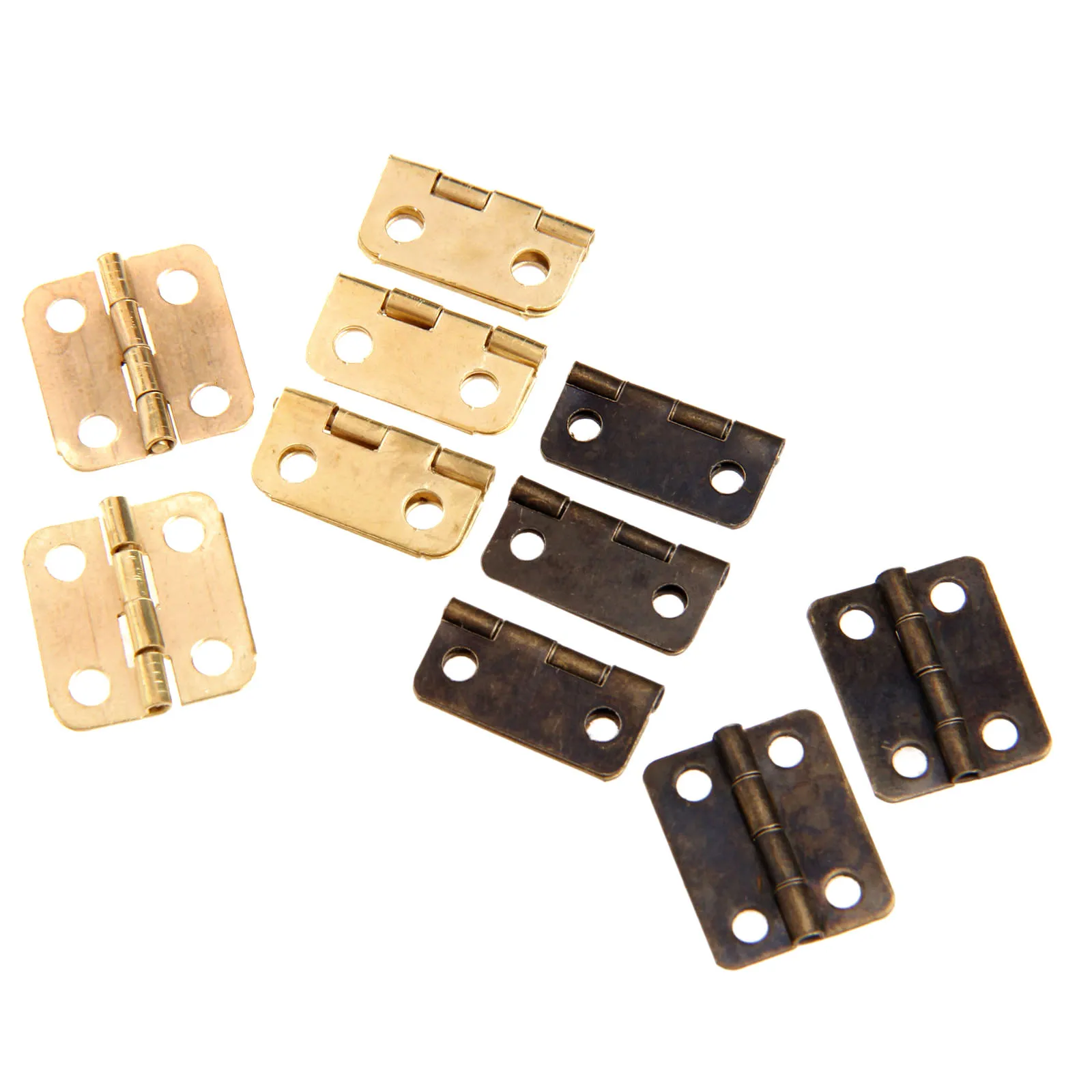 Gadpiparty 20PCS Small Iron Hinges With 80 Screws