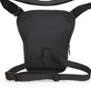 Large Capacity Cycling Drop Leg Bag PU Leather Zipper Multi-Function Fanny Pack Breathable Durable Travel Chest Bag Men