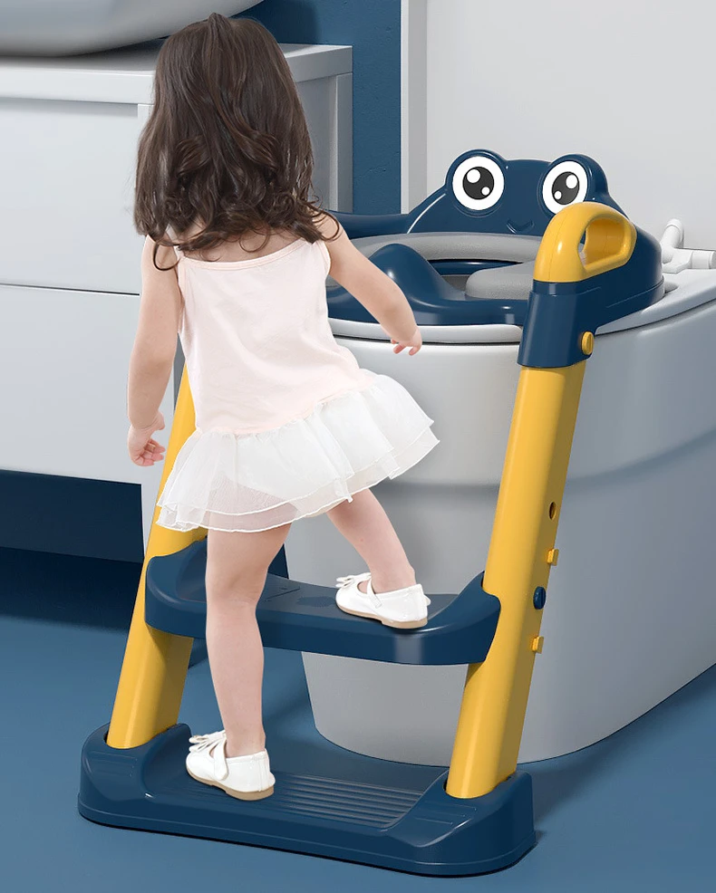 1-8 Years Old Baby Pot Potty Training Seat Child Toilet WC Urinal for Boys Kids Adjustable Step Ladder Folding Safety Chair