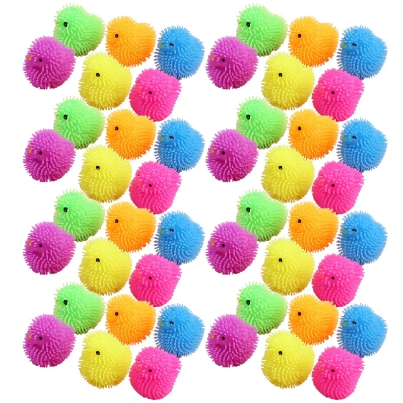 

Chicken Puffers Stress Relief Toy Squeeze Stretch Small Sensory Toy with Light for Kids and Adults Increase Focuses