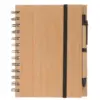 Wood Grain Notepad Spiral Writing Notebook Diary Monthly Planner Book With Pen Office School Stationery Supplies 1