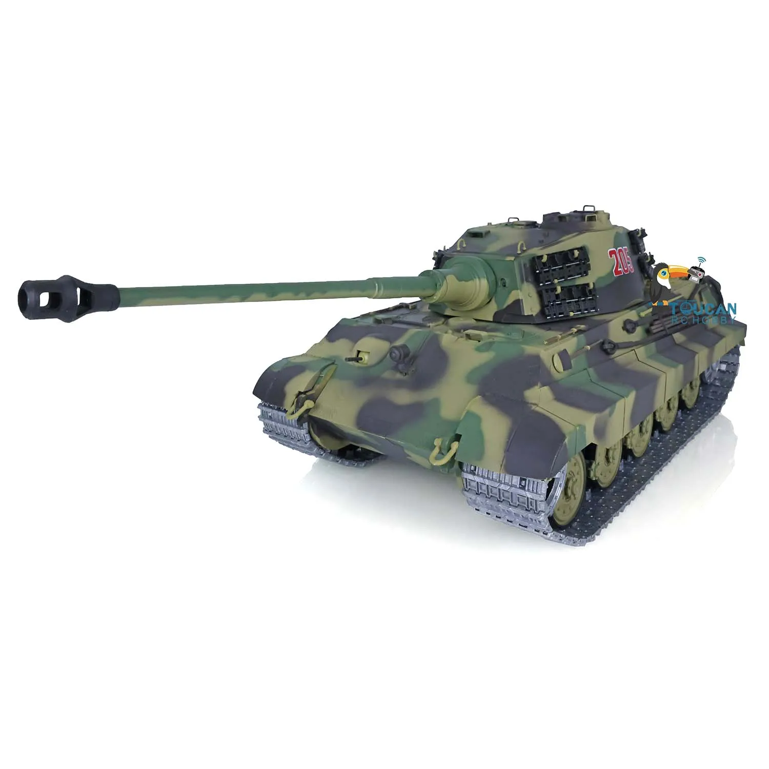 Upgraded 1/16 Heng Long 7.0 German King Tiger RC Tank Model 3888A Metal Tracks Idlers Sprockets Smoke Effect Toys TH17523 4