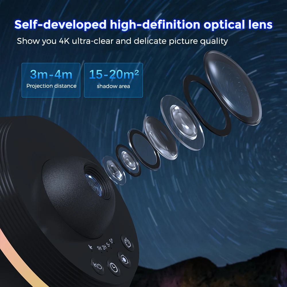 2024 newest 13 in 1 Ultra Clear Galaxy Projector with  MeteoUltra Clear Night Light Lamp Rotary Space Ball Planetarium Projector