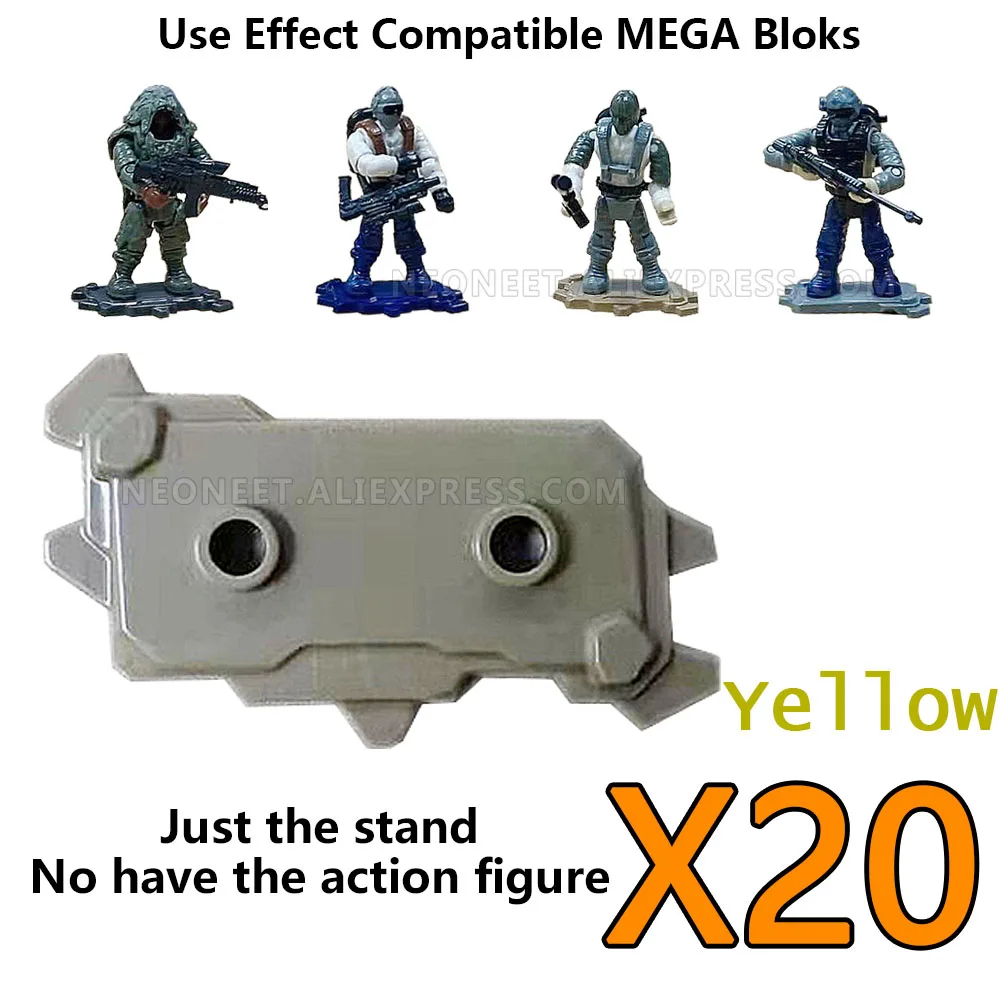 

For Mega Bloks & Mega Construx Mini Building Blocks Action Figures Stand Base WWII WW2 Army Military Soldier City Police SWAT E