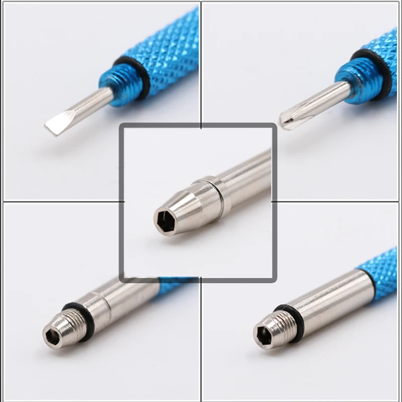 2Pcs Mini Glasses Screwdriver Keychain Set 5in1 Function Screwdriver