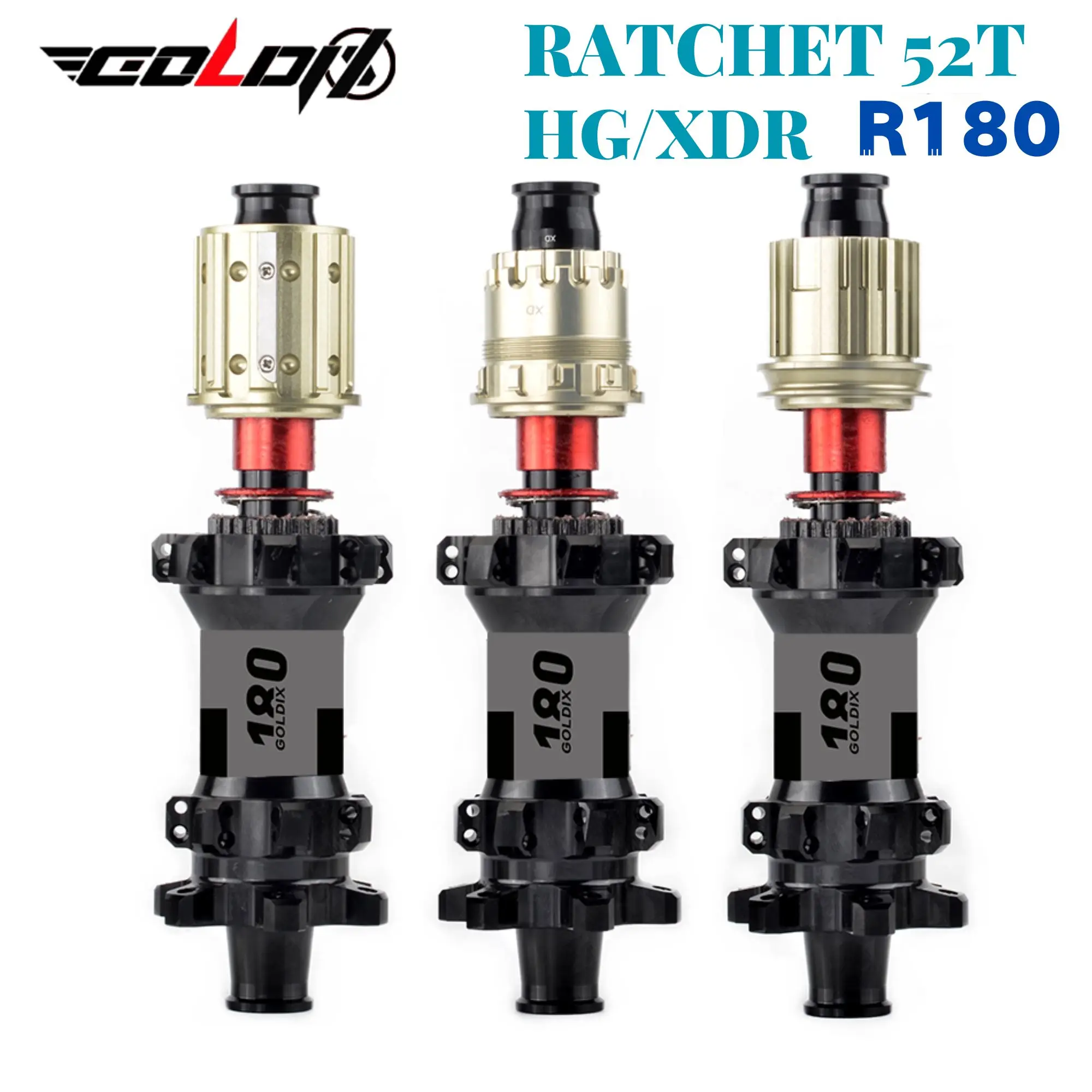 

GOLDIX R180 6 болт/Центральный замок 24/28 отверстия трещотка 52t дорожный гравийный велосипед совместимая часть 350240 для Shimano/SRAM 10-12 скоростных втулок