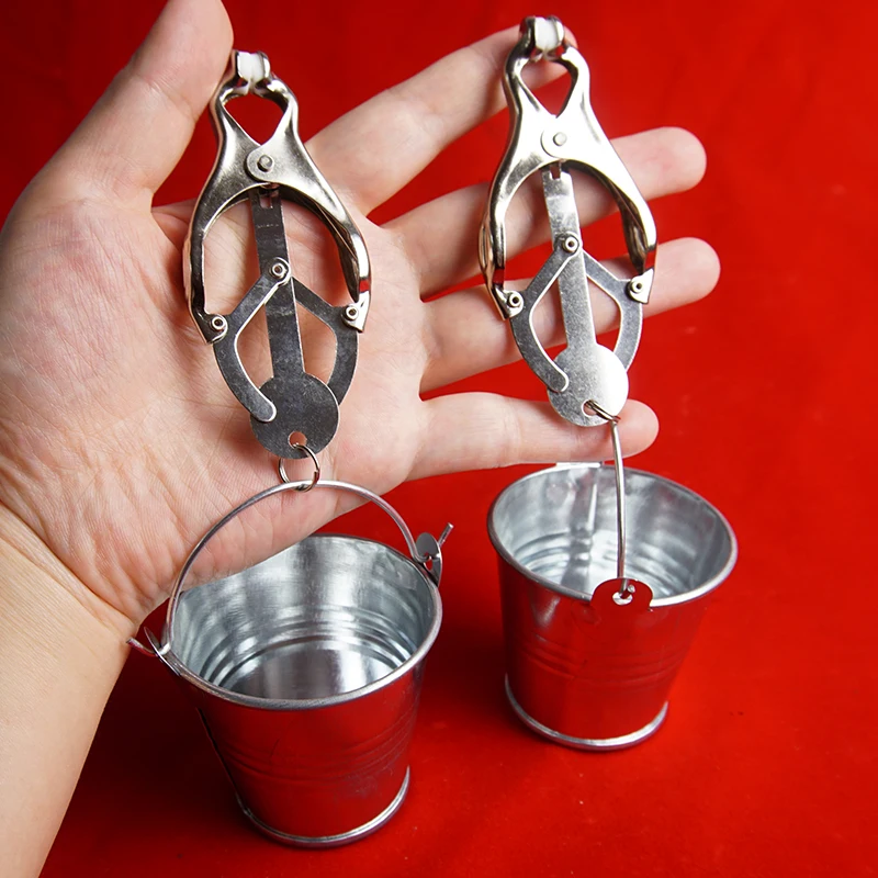 BDSM Nipple Clamps Pincher Bucket Style Weight Holder Labia Vaginal Clip Sex Toys for Couples nipple sex toys nipple clamps
