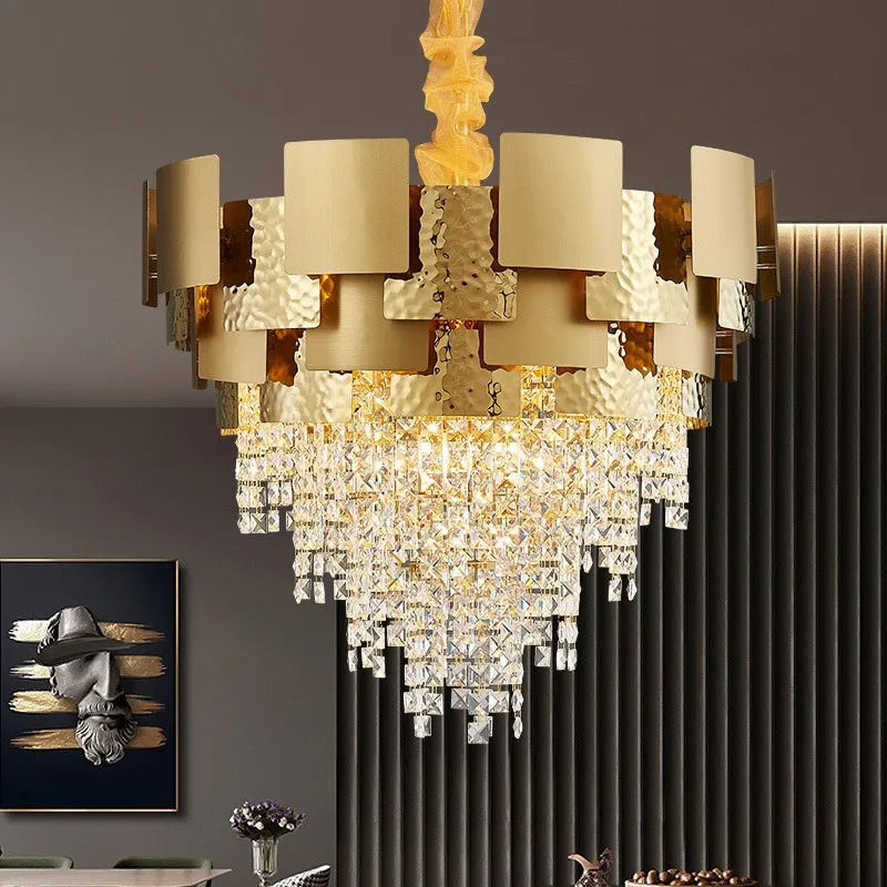 

Postmodern Living Room Decoration Dining Room Lamps Luxury Crystal Chandelier Minimalist Bedroom Indoor Lighting For Home