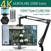 4K Microscope 48MP Digital Microscope For Electronics USB Industrial Cameras HDMI 1-150X Zoom C-Mount Lens Phone Pcb Soldering 1