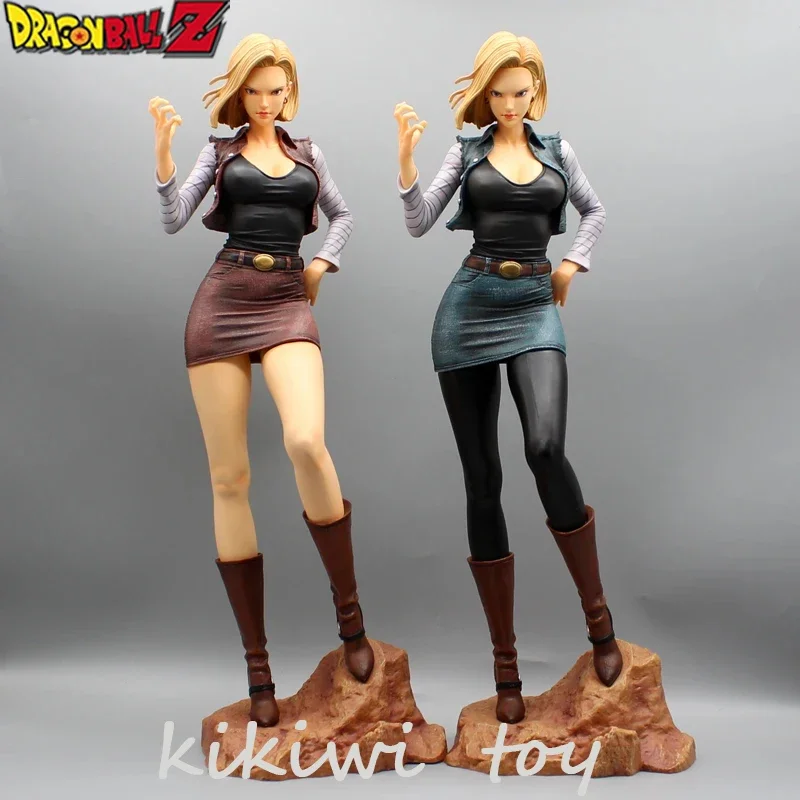 

44cm Dragon Ball Z Anime Figures Gk Android 18 Lazuli Sexy Figurine Pvc Statue Model Doll Room Ornaments Collectible Toys Gifts