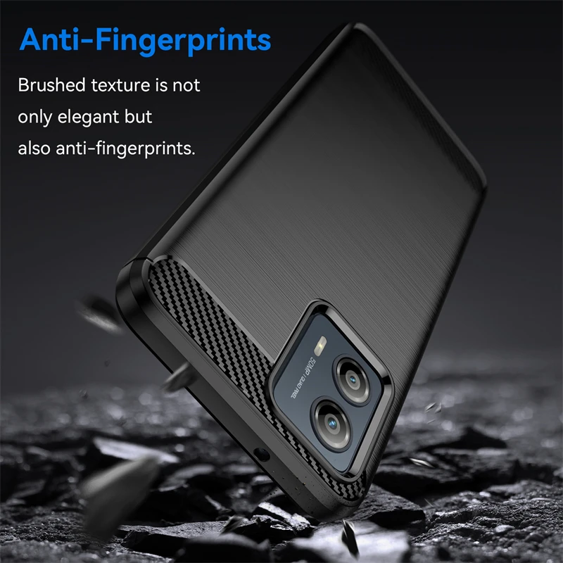 Sleek Carbon Fiber Silicone Back Cover