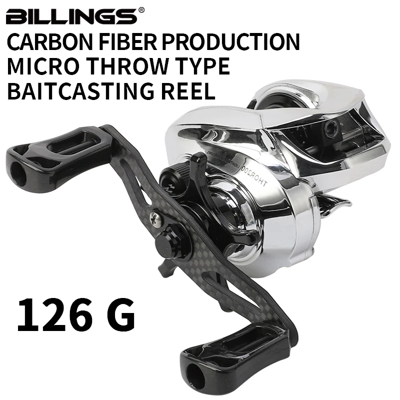 

D1-High-Speed Long Cast Fishing Reel for Saltwater, Max Drag 5+1BB Baitcasting Reel 6KG 6.3:1 Gear Ratio TH200