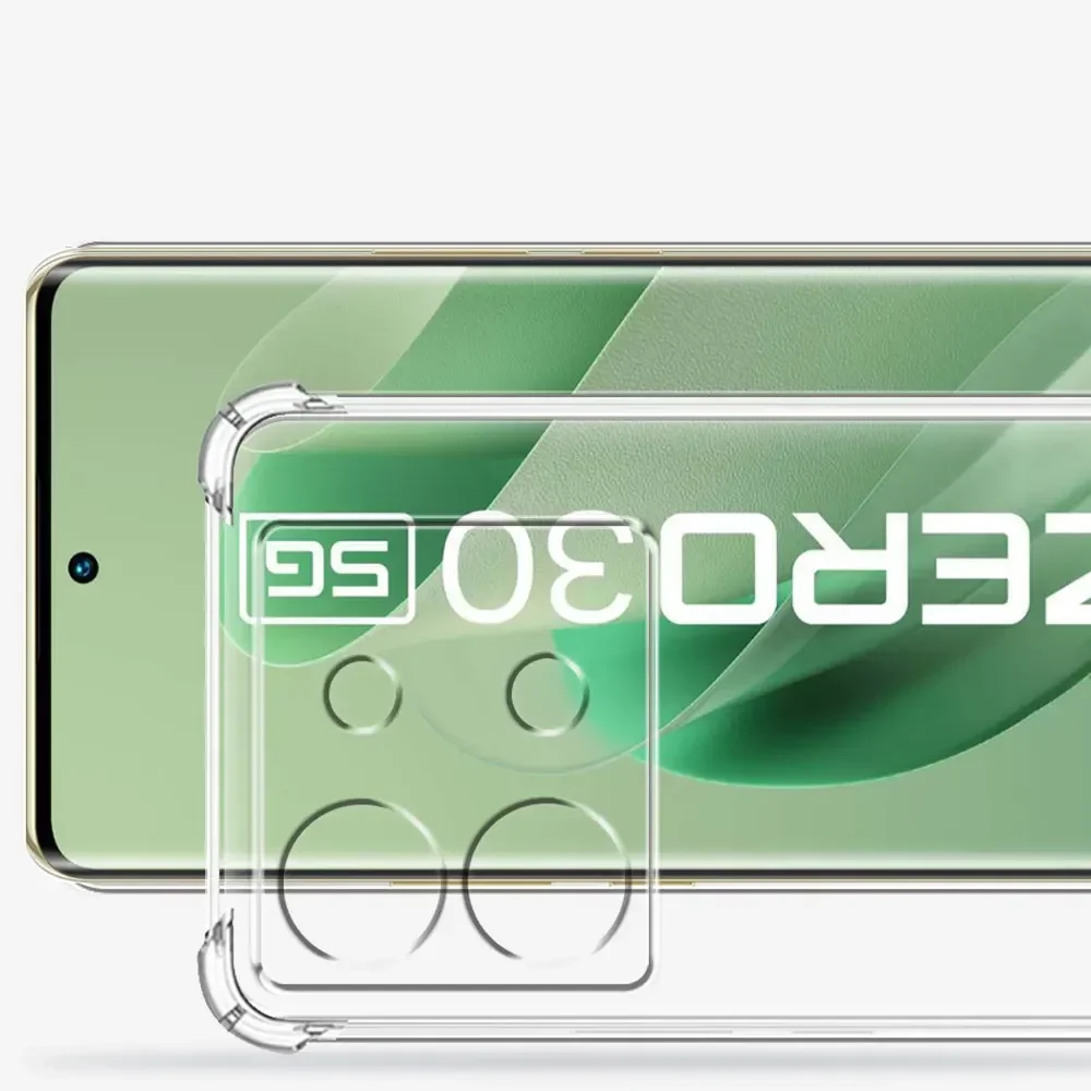 Infinix Zero 30 5G 실리콘 케이스, 부드러운 충격 방지 후면 커버, 투명 휴대폰 케이스, Zero 30 Funda Coque