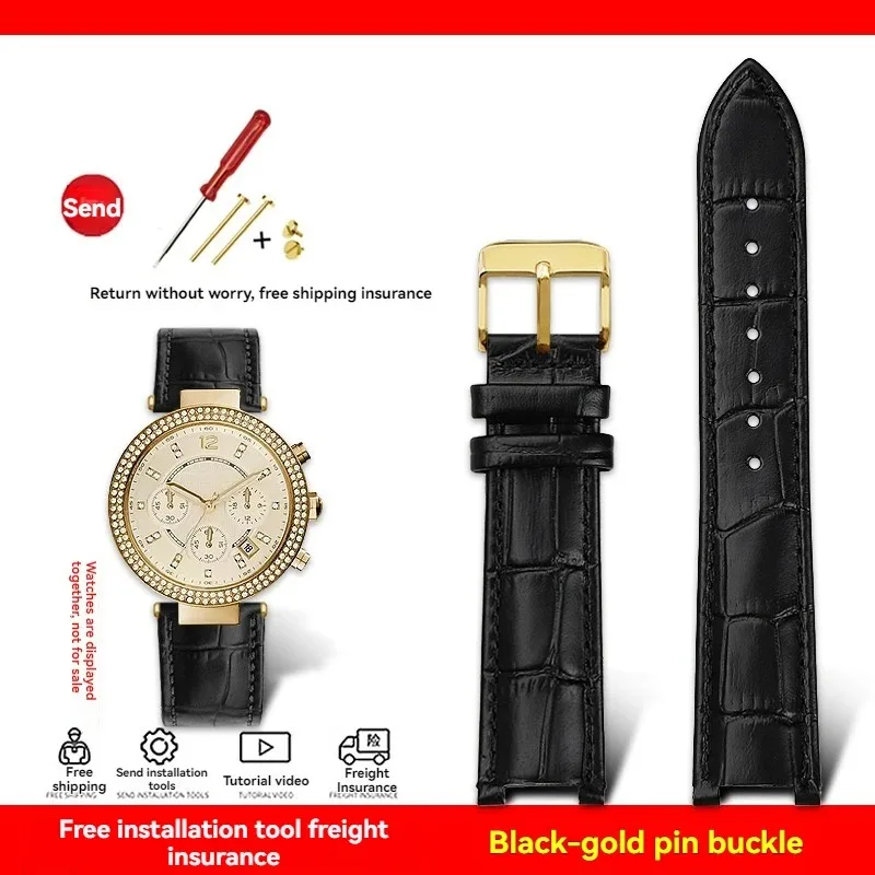 Luxurious Genuine Leather Watch Strap – Premium Cowhide Calfskin, Various Sizes Available