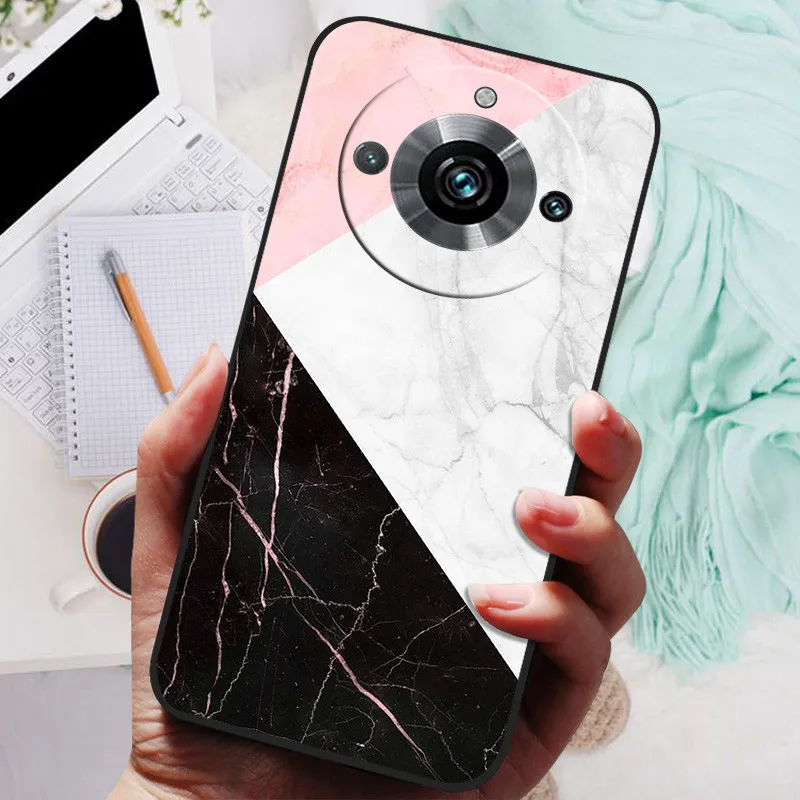 Black Silicone Bumper Case with Wolf and Lion Design - Soft TPU Covers