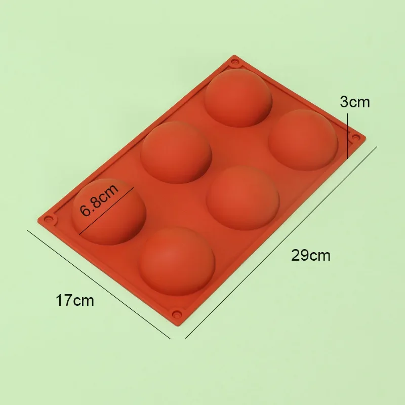 Mini 24-holte Halve Siliconen Mal, 3 Verpakkingen Bakvorm Voor Het Maken Van Chocolade Cake Gelei Koepelmousse