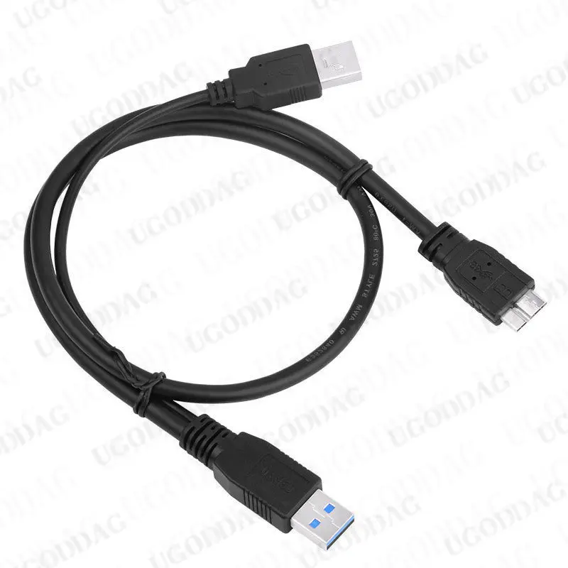 USB 3.0 Male To Micro USB 3 Y Cable with Extra Power USB3.0 Male To Micro USB3.0 B Adapter Cable For HDD Hard Drive USB Adapter
