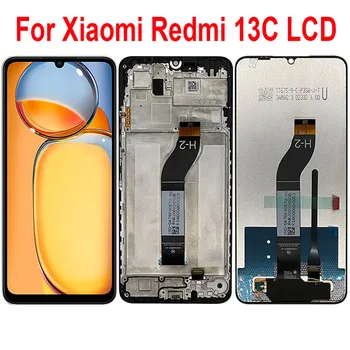 6.74''IPS For Xiaomi Redmi 13C LCD Display Screen Touch Panel Digitizer Replacement Parts For Xiaomi Redmi 13C With Frame
