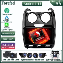 Android13 Qualcomm For Renault Duster 2015 2016 2017 2018 2019 2020 Lada Largus 2021 Multimedia Car Navigation Autoradio No DVD