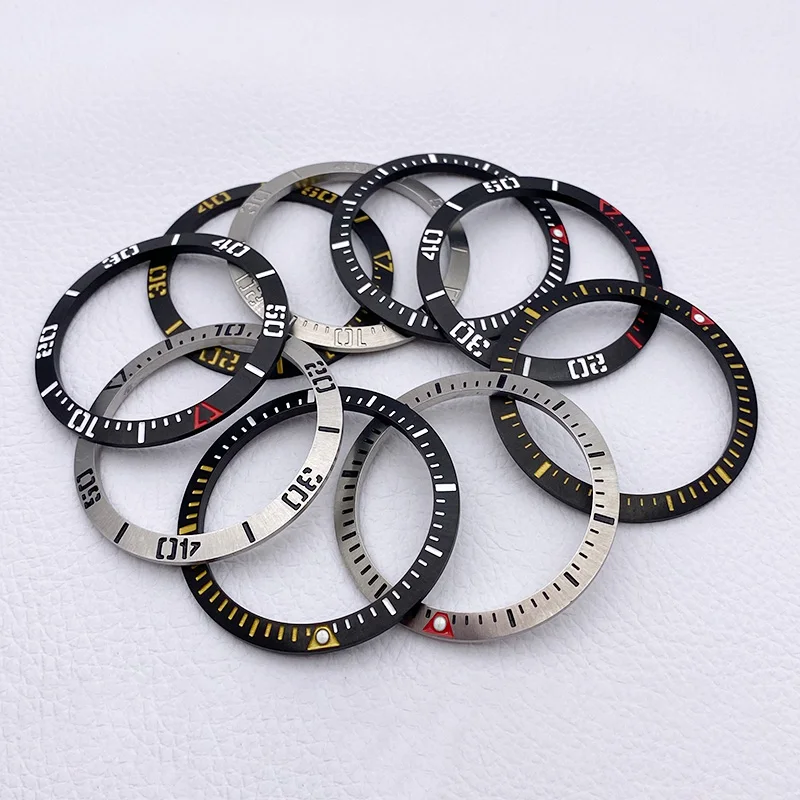 Slope Stainless Steel Bezel Insert 41*33.8mm Fits Samurai Series Water Ghost SRPF79K1 LX SNR025 Watch Case Replace Part