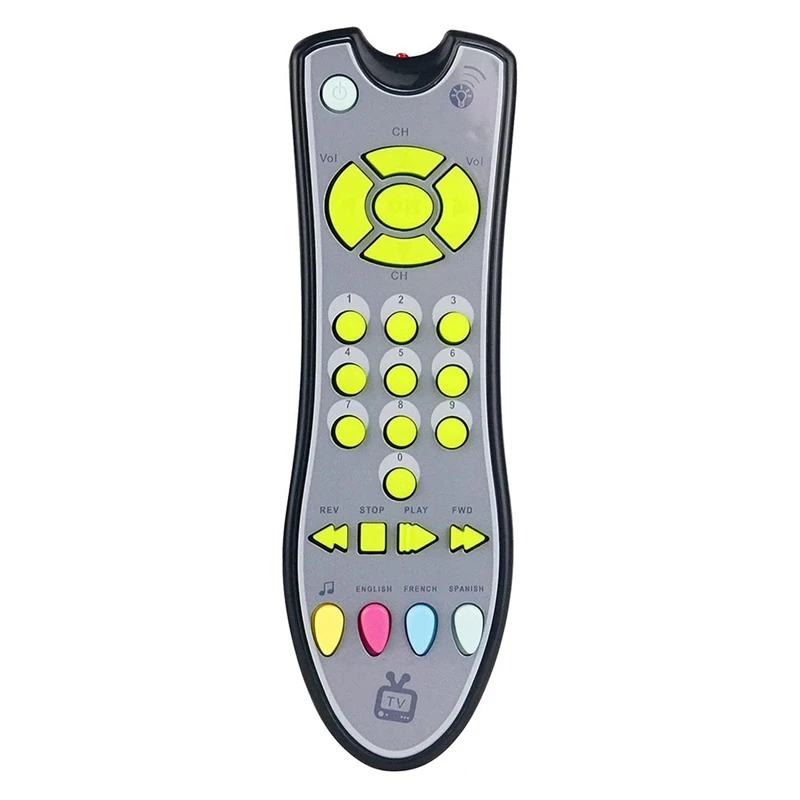 Baby Realistic TV Remote Control Toy With Light And Sound With English
