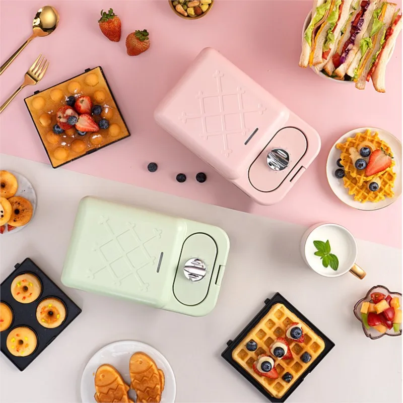 сэндвичница Sandwich Maker Timed Breakfast Machine Multifunctional Household Small Waffle Machine Light Food Pressure Toaster
