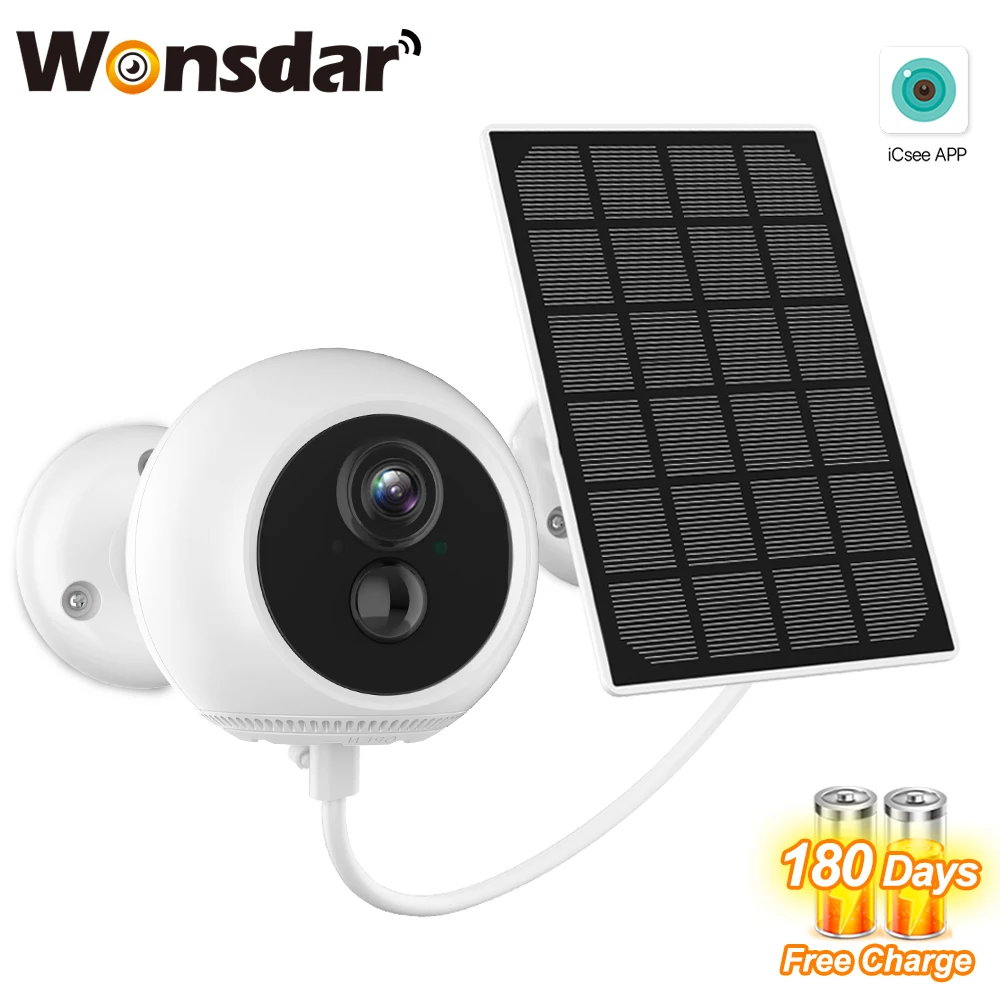 2k Solar Ip Camera Outdoor Rechargeable Battery Wifi Wireless Camera