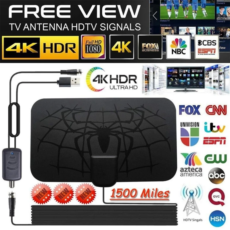 Hduacuge HDTV antenne versterker signaal versterker HDTV antenne kits met USB-voeding