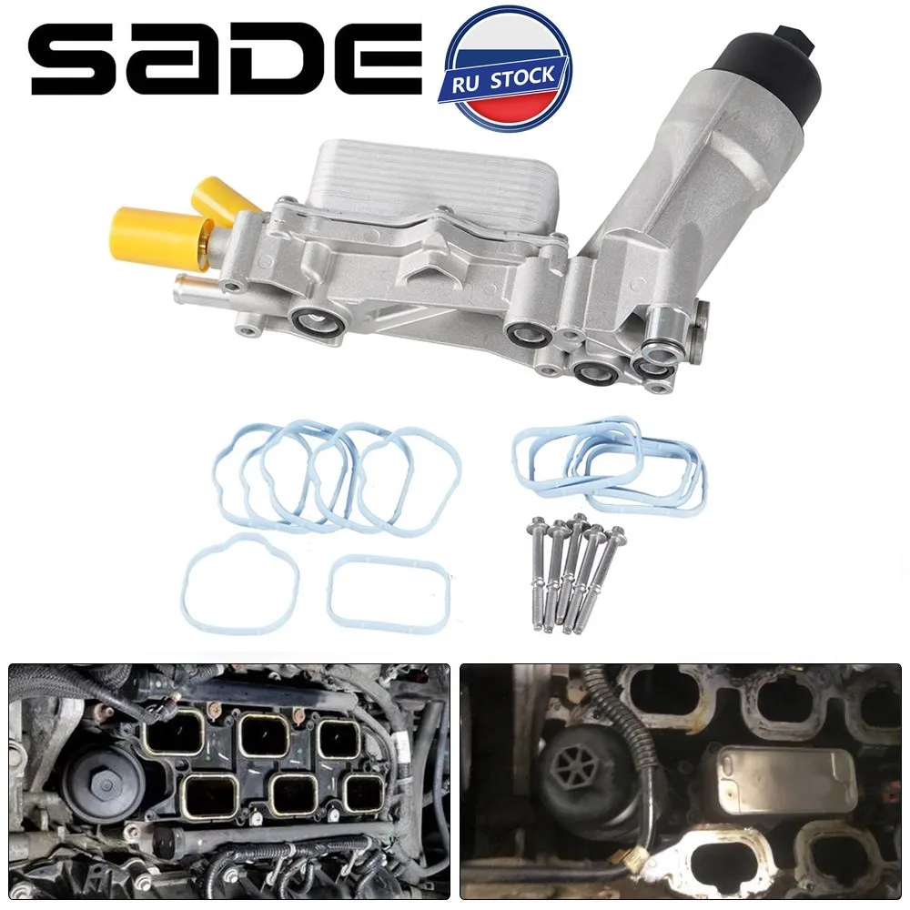 Alu Oil Filter Adapter Cooler Housing Engine For Jeep Dodge Chrysler Ram 3.6l V6 Oil Cooler